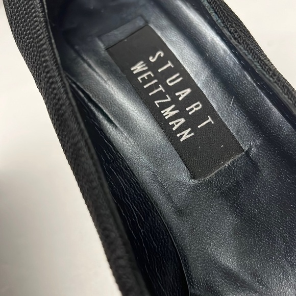 Stuart Weitzman Black Pointed Square Dress Shoes Size 7.5 - Picture 2 of 10